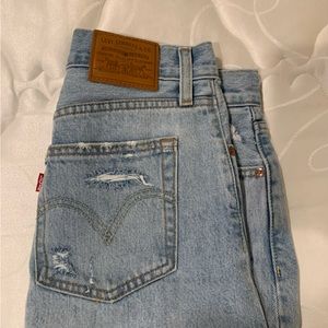 Levi Distressed Denim Skirt